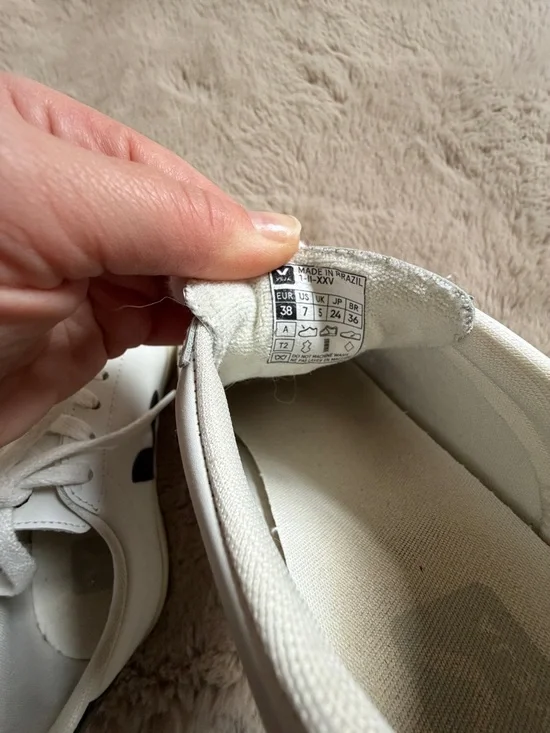 Women’s Veja Campo Tennis Sneaker Black White Size 7 - Picture 9 of 9